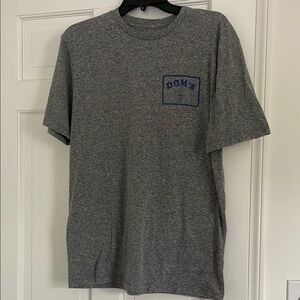 Men’s Gray T-Shirt with Dom’s Blue Logo